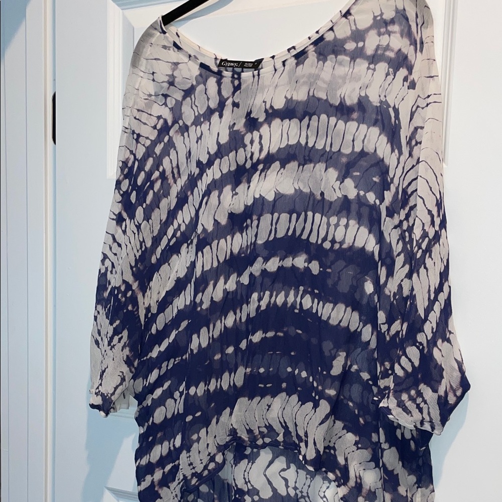 Gypsy Navy and White Blouse